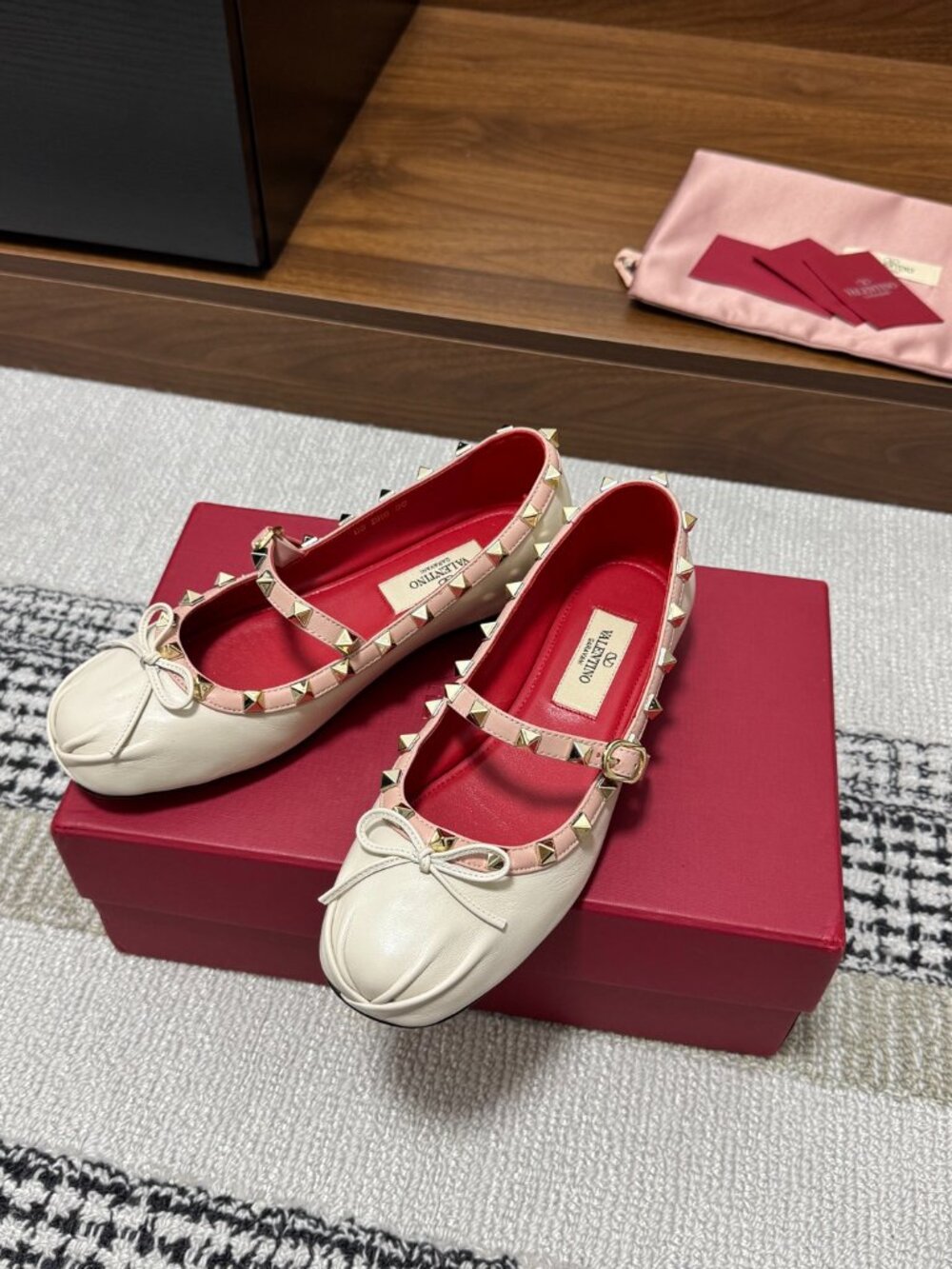 Valentino Rockstud Mary Jane Ballet Flats - Picture 3 of 8